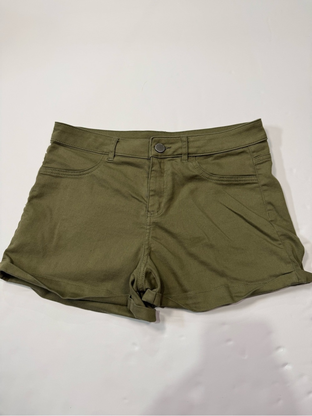 Divided Olive Green High-Waist Women's Shorts